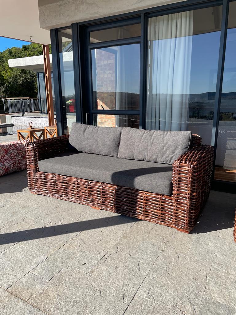 Avanti Kubu 3 Seater Sofa with Cushions (Colour Antique) - Tru Outdoor Luxury