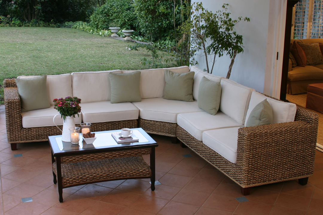 Outdoor sectional with thick cushions best sale