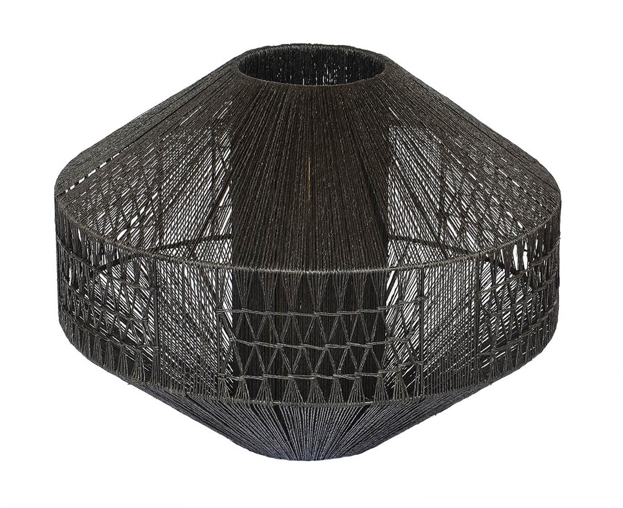 Tru Outdoor Luxury Jute Gem Shade Small (Colour Black) product_description Lanterns and Pendants.