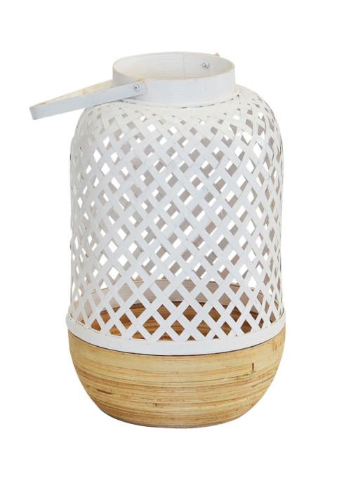 Tru Outdoor Luxury Mop Bamboo Lantern (Colour White) product_description Lanterns and Pendants.