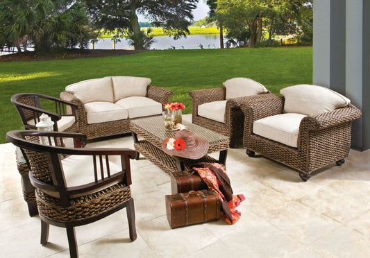 Tru Outdoor Luxury Nash 4 Piece Outdoor Lounge Set with Cushions (Colour Antique) product_description Outdoor Lounge.