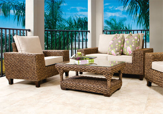 Tru Outdoor Luxury Scott 4 Piece Outdoor Lounge Set with Cushions (Colour Antique) product_description Outdoor Lounge.