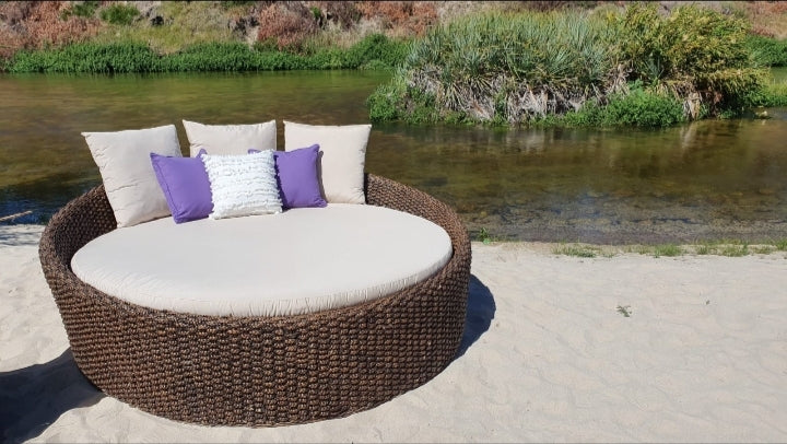 Lara Outdoor Daybed with cushions (Colour Antique) - Tru Outdoor Luxury