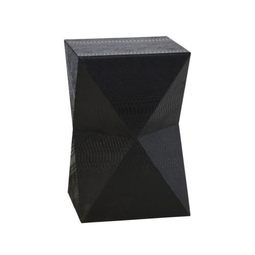 Tru Outdoor Luxury Shagreen Stool Prism Crocodile (Colour Black) product_description Stools and Benches.