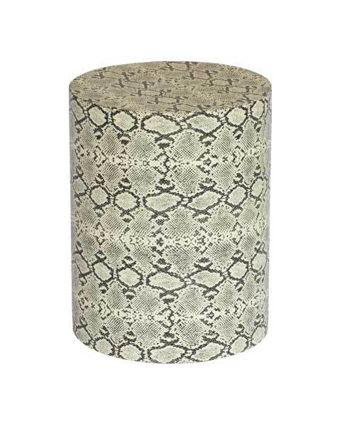 Tru Outdoor Luxury Shagreen Cylinder Stool (Colour Python) product_description Stools and Benches.